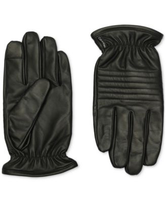 Men's Quilted Leather Gloves