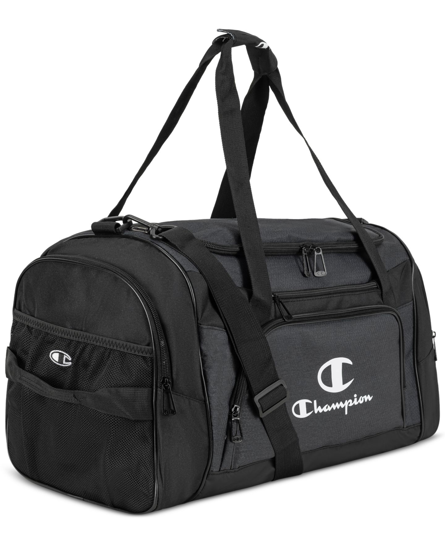 Мужская сумка Champion Stadium Logo Duffel, цвет: Чёрный серый — фото 3