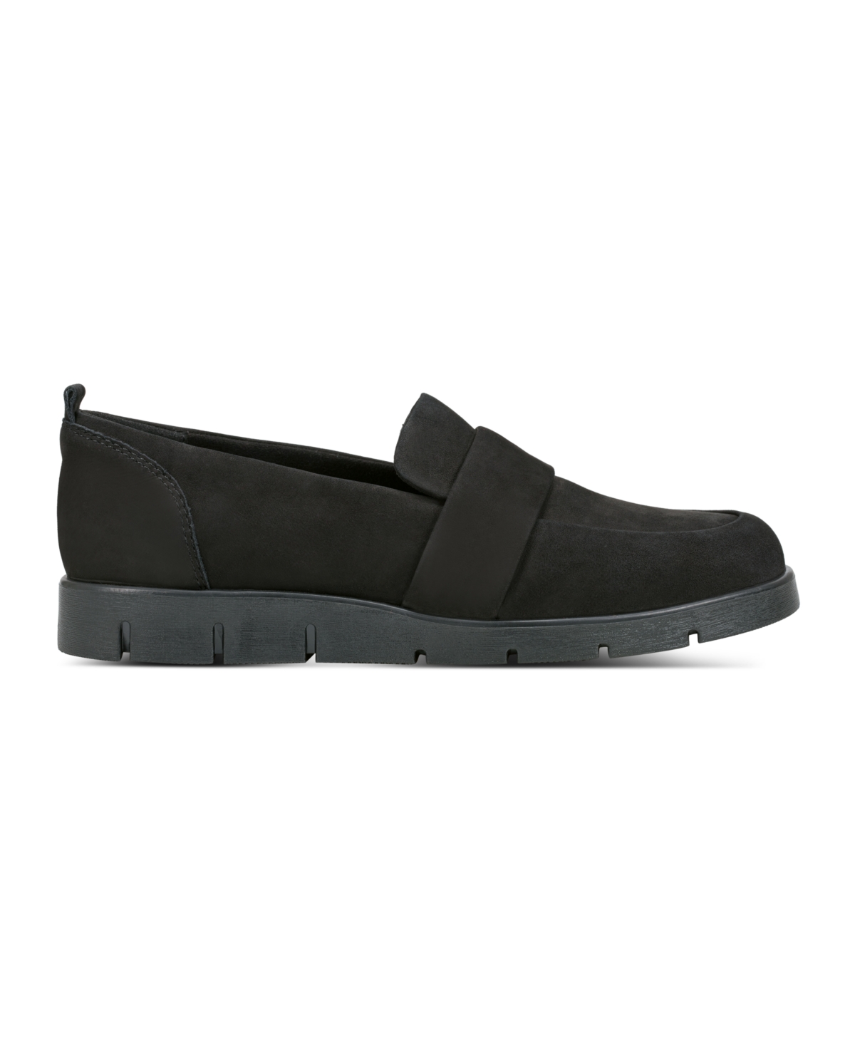 Shop Rockport Women's Ramone Casual Slip-on Almond Toe Shoes In Black Nubuck
