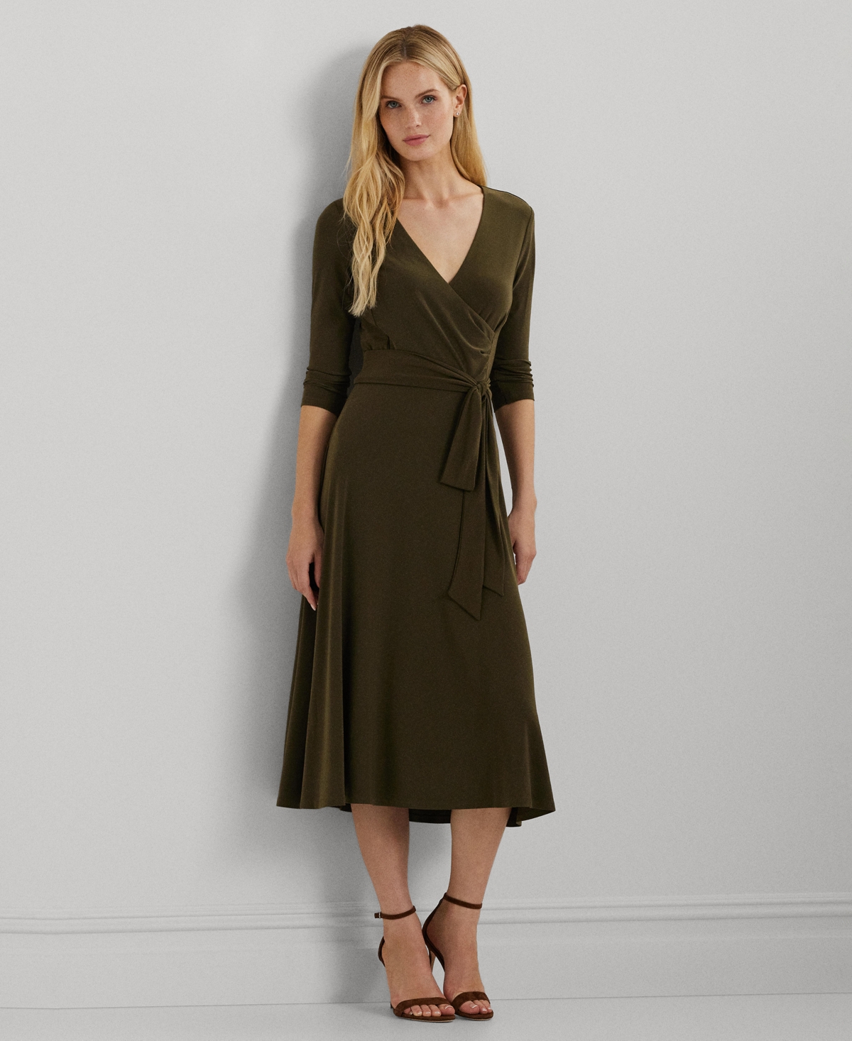 Lauren Ralph Lauren Women's Surplice Jersey Dress