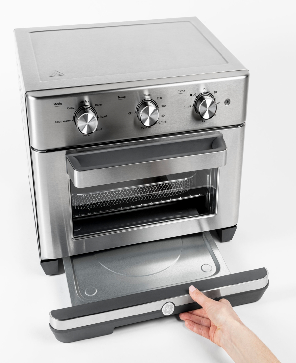 Ge Appliances Mechanical Air Fry 7-in-1 Toaster Oven In Stainless Steel