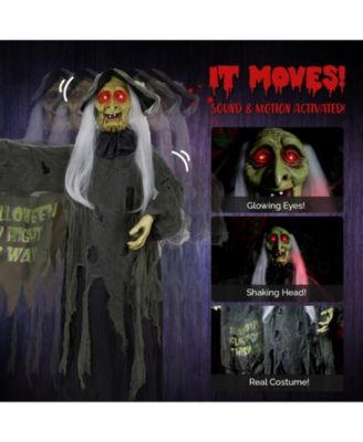 Animated Halloween Decorations,Scary Witch,6FT Life Size,Motion/Sound Activated Party Outdoor 2025