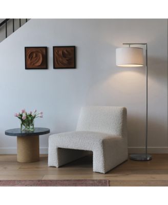 Montage Modern 60" LED Arc Floor Lamp with Fabric Drum Shade