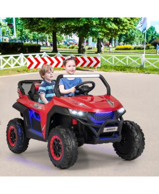 12V 2-Seater Kids Ride On UTV RC Electric Vehicle Suspension w/ Lights & Music