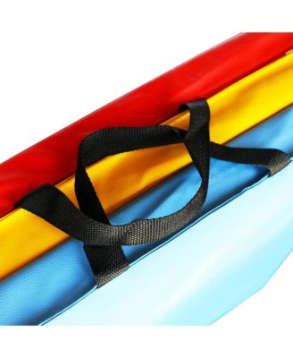 GoGym 6x2ft Folding 3 Panel Exercise Mat w/Handles, Multi