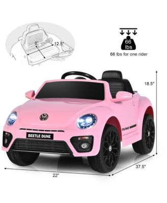 12V Kids Ride On Car Licensed Volkswagen Beetle w/ Remote Control & Music