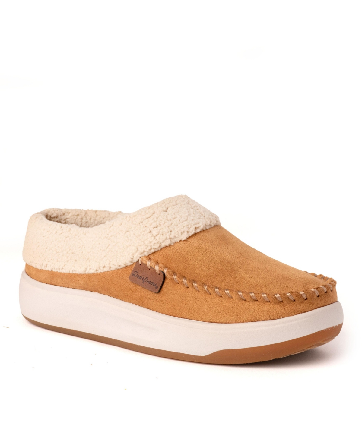 Women's Maple Moccasin Toe Clog House Shoe Slipper - Cayenne