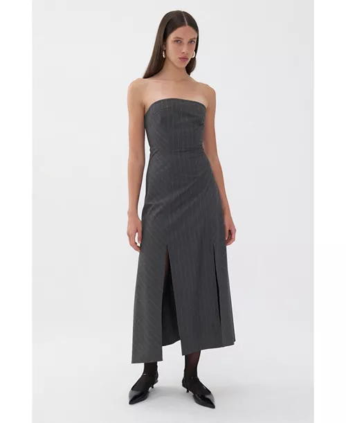 women's strapless maxi dress