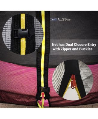 Outdoor Trampoline with Safety Net - 10ft, Pink