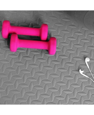 BalanceFrom Fitness 24 Sq Ft Interlocking EVA Foam Exercise Mat Tiles, Gray