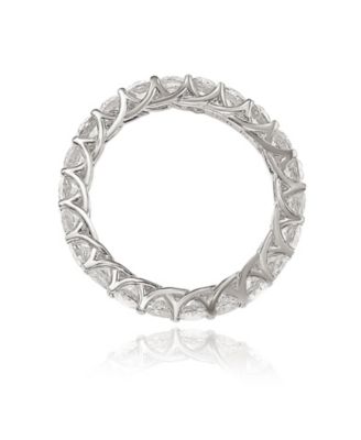 Cubic Zirconia Eternity Band Ring in Sterling Silver