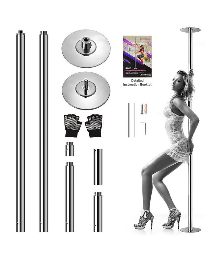 SereneLife Portable Spinning Dancing Pole for Fitness and Training ...