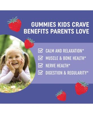 Magnesium Calming Gummies For Kids, Calming Supplement with Chamomile & Lemon Balm for Kids Sleep, MAV Nutrition, 60ct