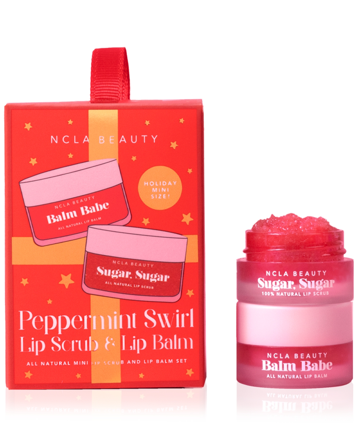 Ncla Beauty 2-pc. Peppermint Swirl Lip Scrub & Lip Balm Ornament Set In No Color
