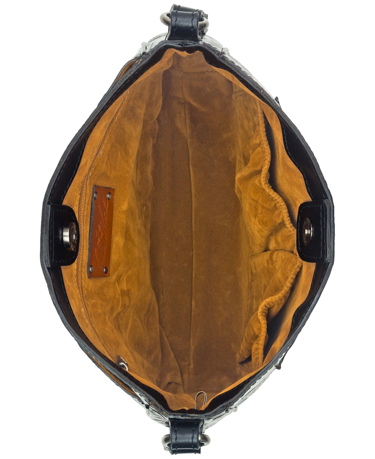 Patricia Nash Emeline Leather Crossbody Bag, Created For Macy's In Black
