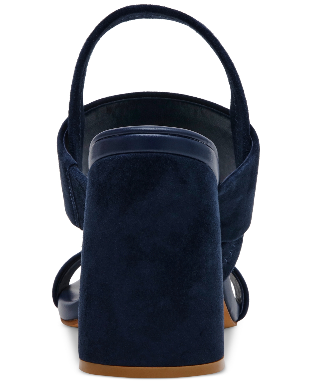 Steve Madden Women's Marbell Slingback Block-heel Sandals In Navy Suede