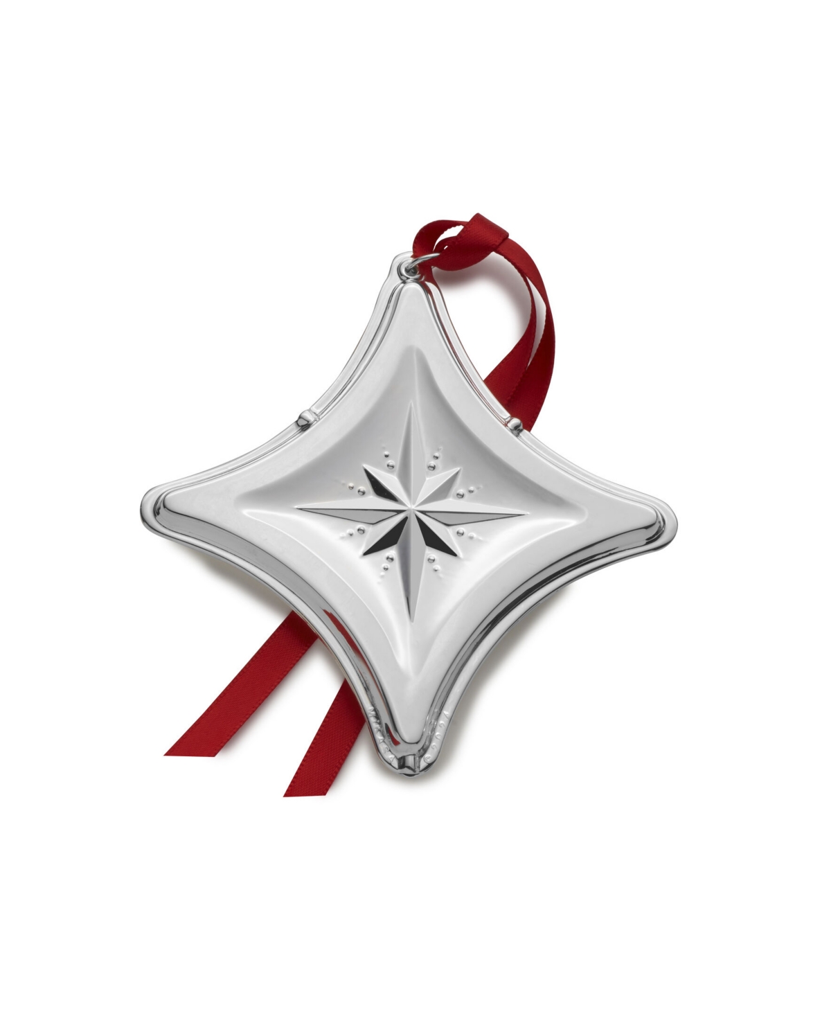 Mikasa 2024 Plated Star Ornament, 3rd Edition In Silver