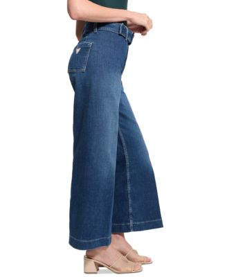 Women's Dakota Belted Wide-Leg Jeans