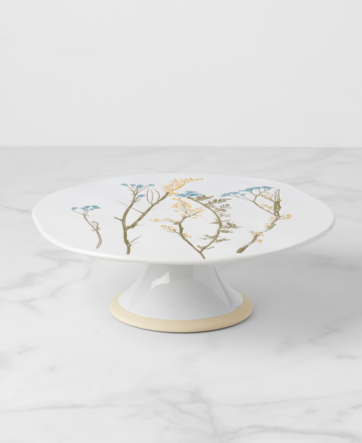 Lenox Wildflowers Cake Plate In White