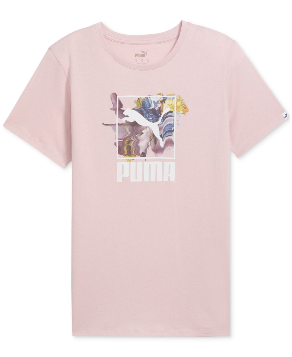 Puma Women's Outburst Graphic Print Cotton Crewneck T-Shirt