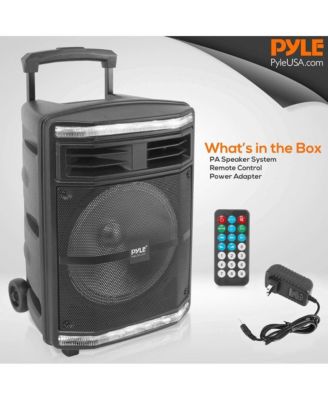 10” Bluetooth PA Speaker System With Rechargeable Battery, Party Lights & FM Radio, 600 Watt
