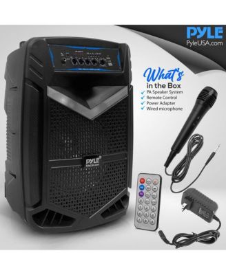 10” Bluetooth Portable PA Speaker With Rechargeable Battery, Party Lights & Microphone, 600 Watt