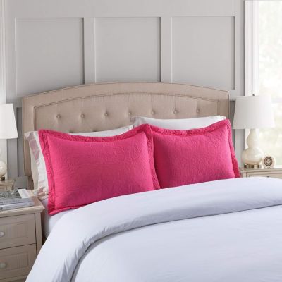 2 Pcs Embroidered Pillow Shams-Standard