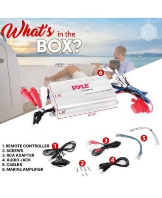 4-Ch. Waterproof Marine Amplifier, 1200 Watt, MP3/iPod Compatible