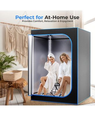 Compact & Portable Steam Sauna With Two Foldable Chairs