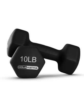 3, 5, 8, 10, 12 & 15 Pound Neoprene Dumbbell Weight Set w/Storage Rack