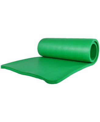 71"x24" Anti Tear Yoga Mat w/Strap, Knee Pad & Blocks, Green