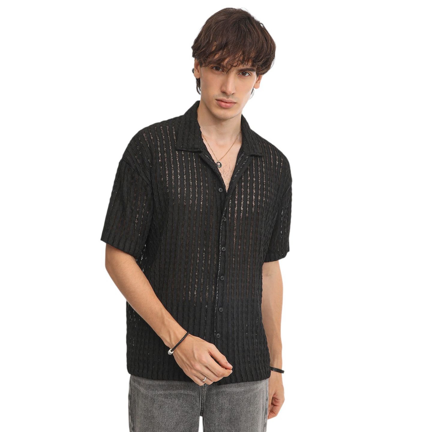 Мужская рубашка Cahoot Campus Sutra Tartan Plaid, цвет: Чёрный — фото 1