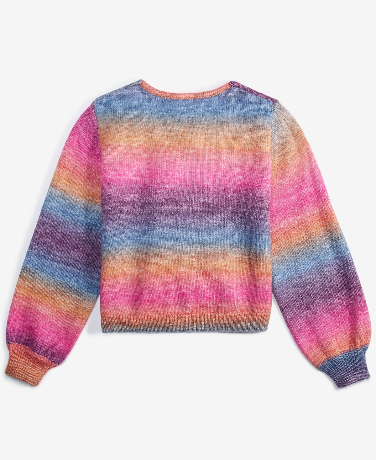 With Jules Big Girls Drawstring Rainbow Sweater In Multi