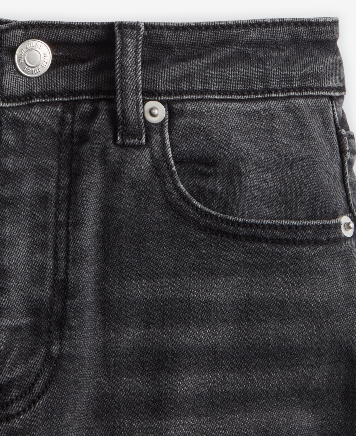 Shop With Jules Big Girls Vintage Wash Bootleg Jeans In Black