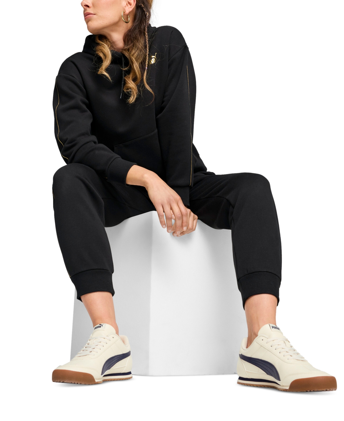 Puma Women's Metallic Fleece Joggers