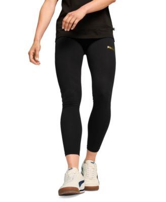 Puma Women s Metallic Contrast tape Leggings Black Size XL