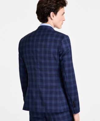 Men's Modern-Fit Wool Plaid Suit Jacket