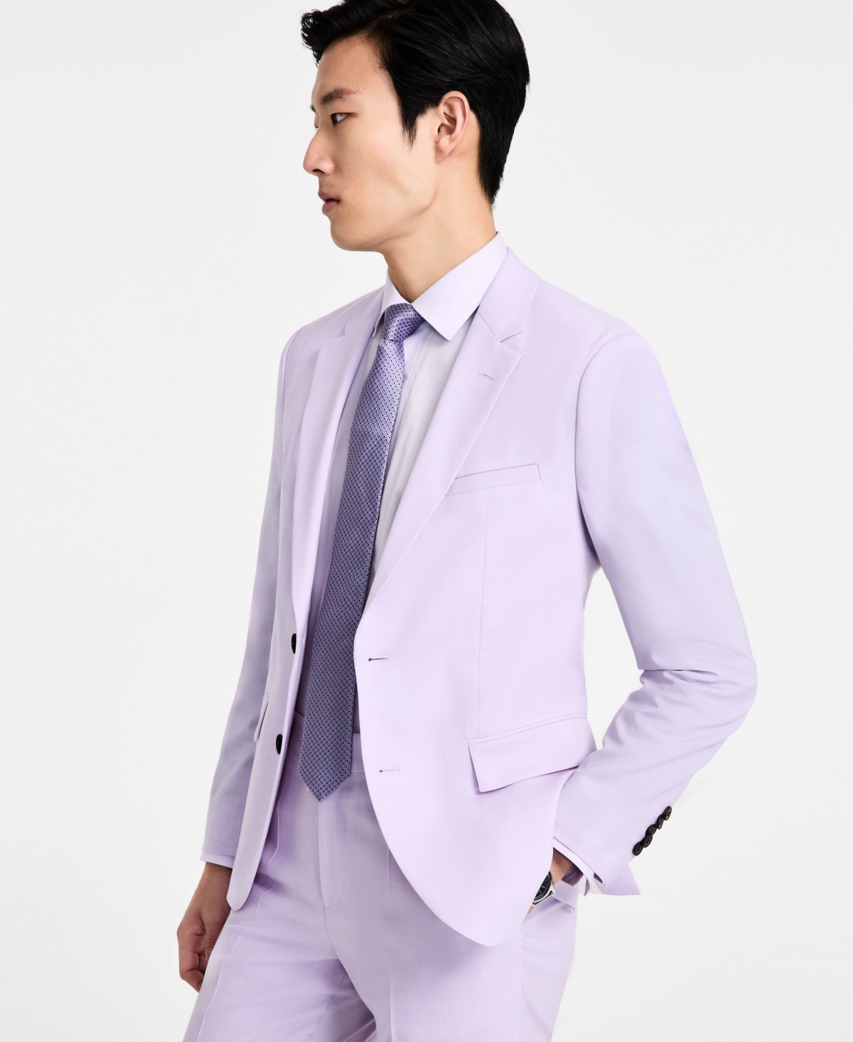 Hugo Boss Hugo By  Men's Modern-fit Wool Blend Suit Jacket In Purple