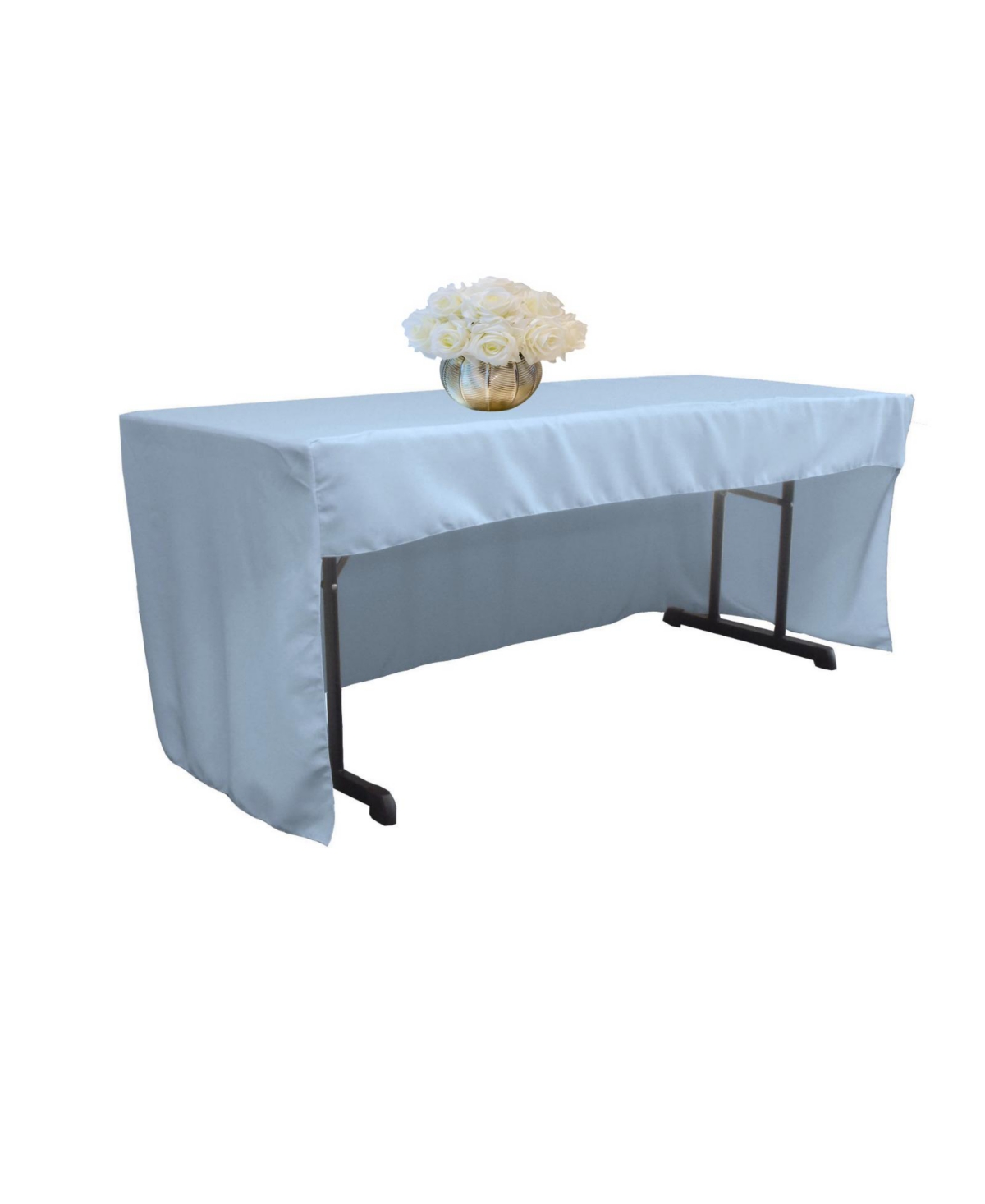 Slickblue Open Back Polyester Poplin Fitted Tablecloth – 96'' L x 30'' W x 30'' H