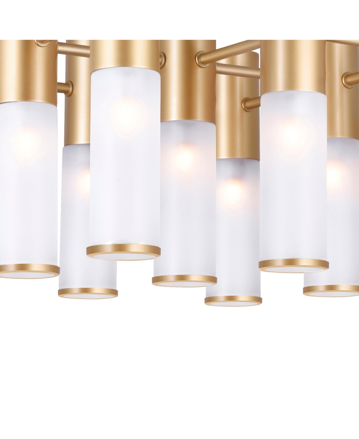 Cwi Lighting 10" Metal Pipes 21 Light Island/pool Table Chandelier In Sun Gold