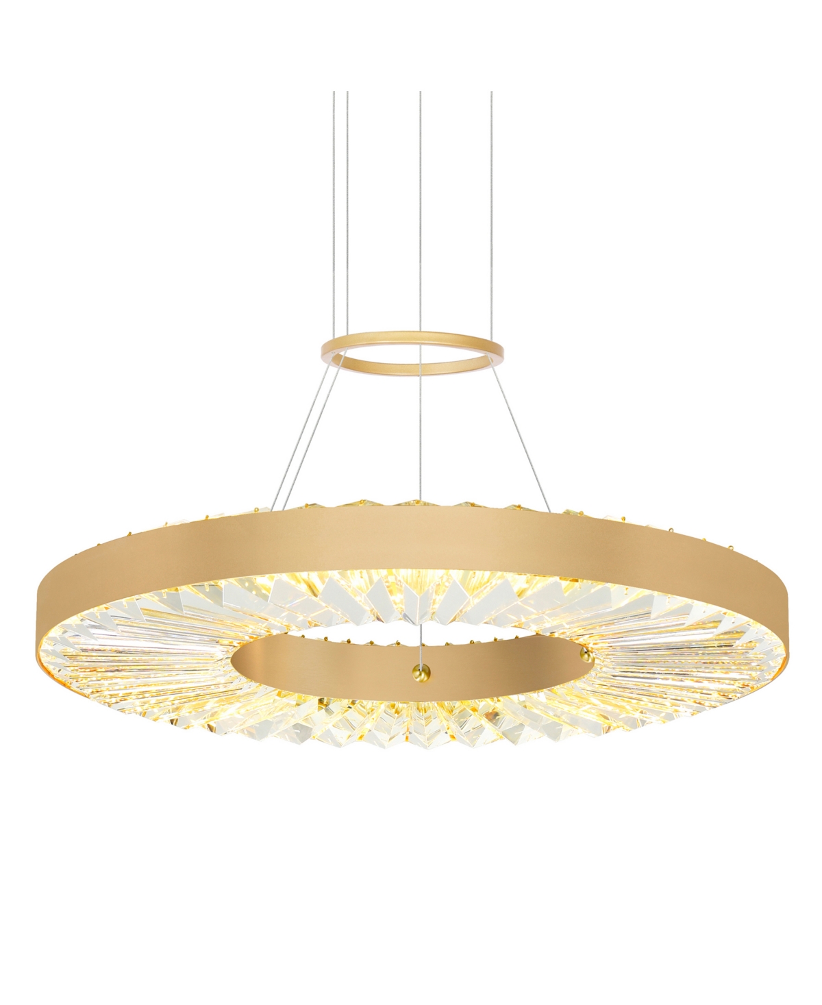 Cwi Lighting 4" Metal Bjoux Led Chandelier In Sun Gold