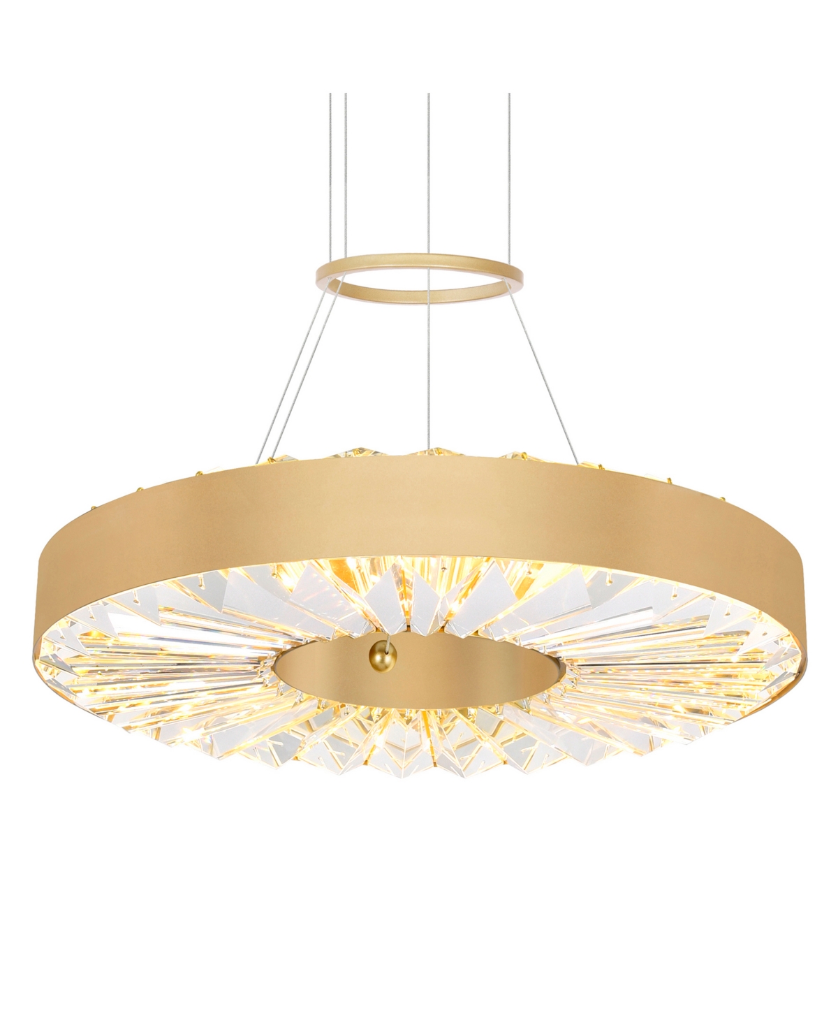 Cwi Lighting 4" Metal Bjoux Led Chandelier In Sun Gold