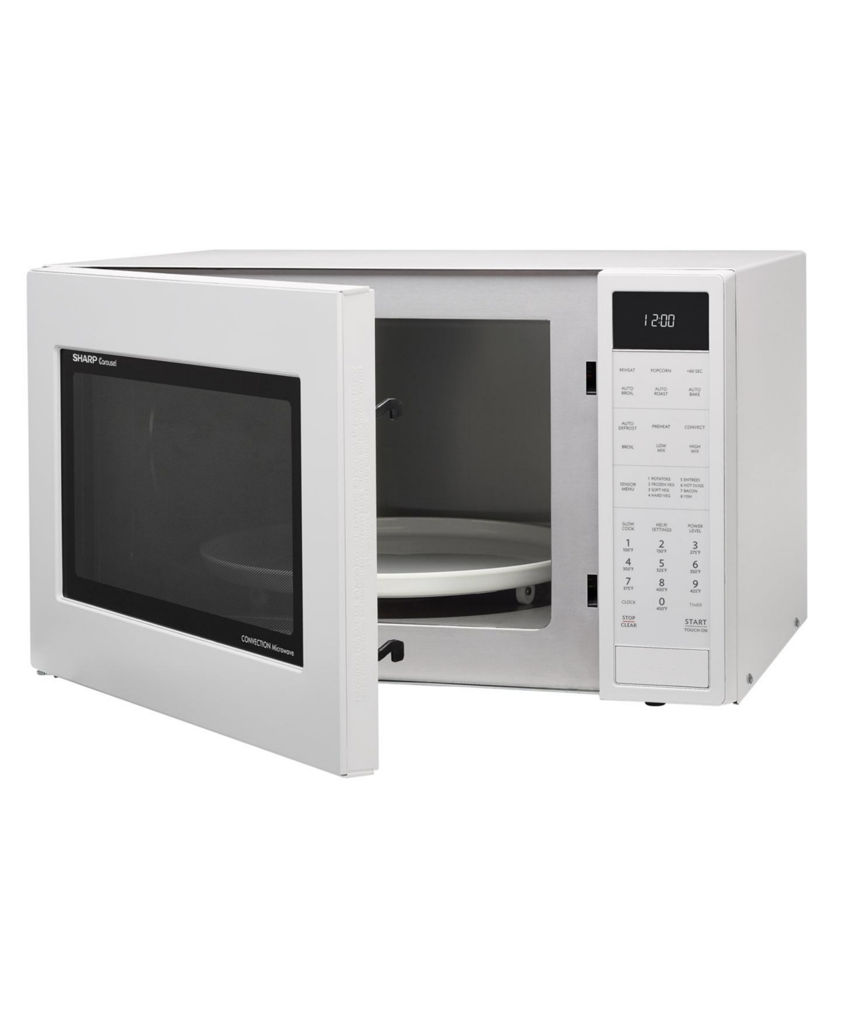 Sharp 1.5 cu. ft. 900W White Carousel Convection + Microwave Oven (SMC1585BW)