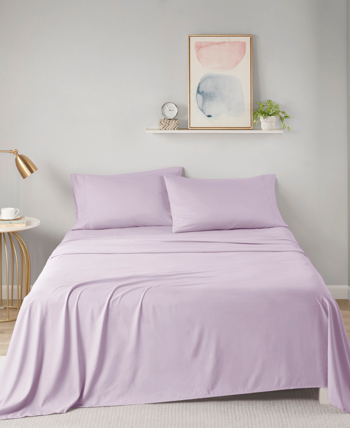 Intelligent Design Microfiber 4-pc. Sheet Set, King In Lavender