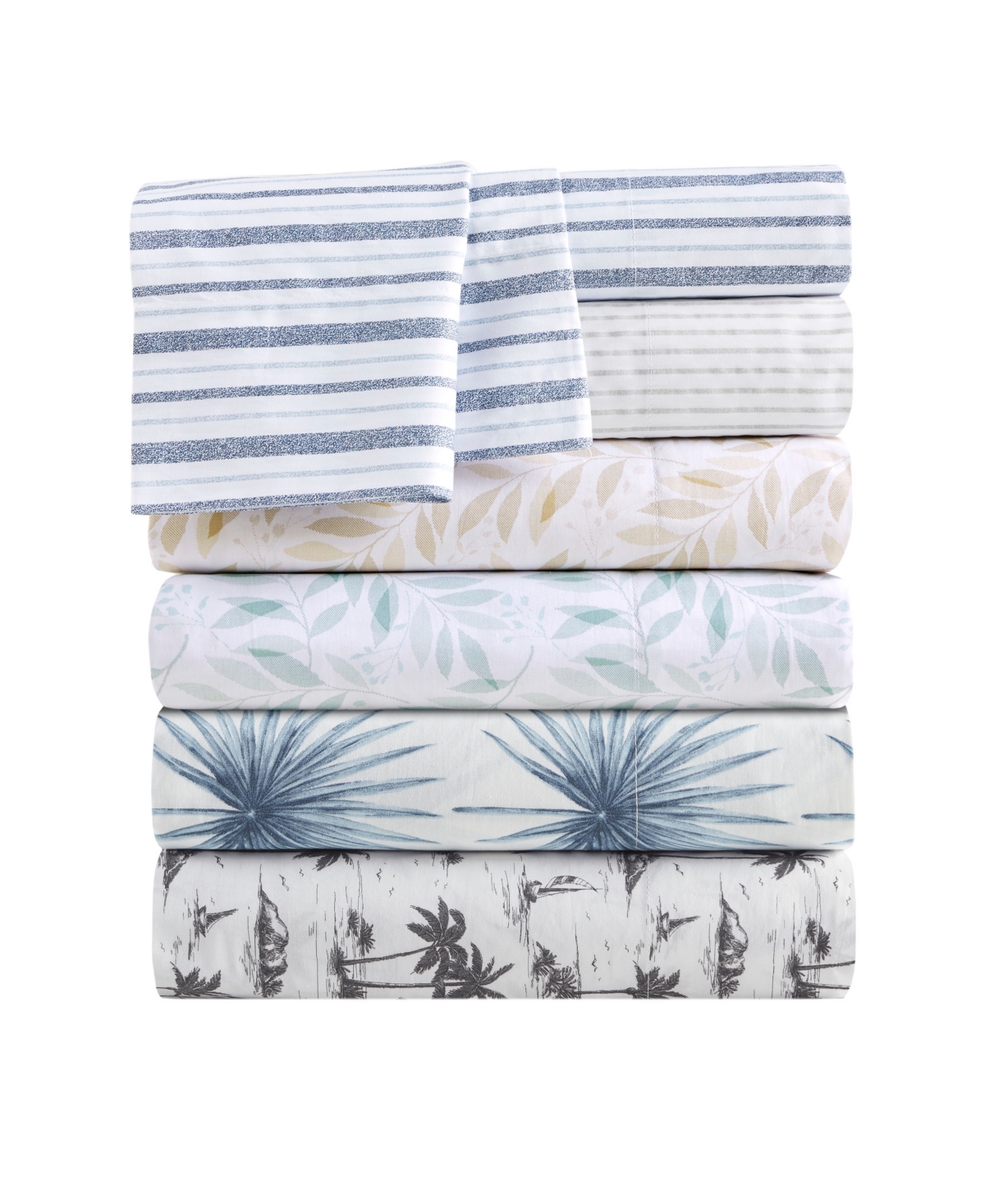 Madison Park Essentials Printed Cotton Percale 4-pc. Sheet Set, King In Black Island