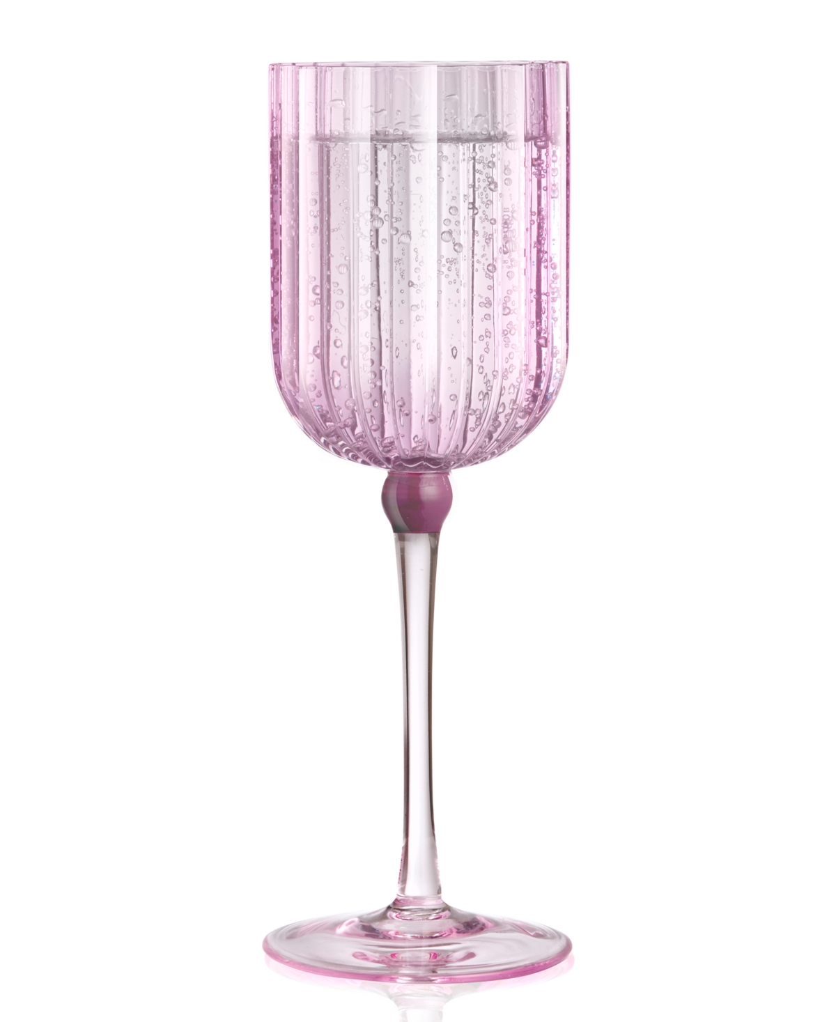 Qualia Glass Cranberry All Purpose Wine Glasses, Set Of 4 In Light Pink With Burgundy