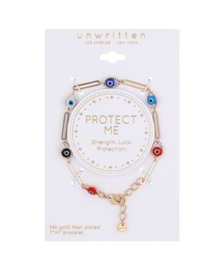 Multi Color Evil Eye Paperclip Bracelet
