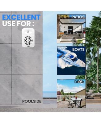 5.25” 2-Way Indoor/Outdoor Bluetooth Speaker System, 1/2” High Compliance Polymer Tweeter, 500 Watt, White