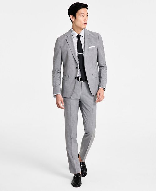 alfani HUGO by Hugo Boss Men's Modern-Fit Wool-Blend Suit Separate Men's Fashion & Accessories