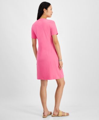 Women's Side-Tie Knit Mini Dress, Created for Macy's